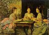 John Everett Millais Canvas Paintings - Hearts are Trumps
